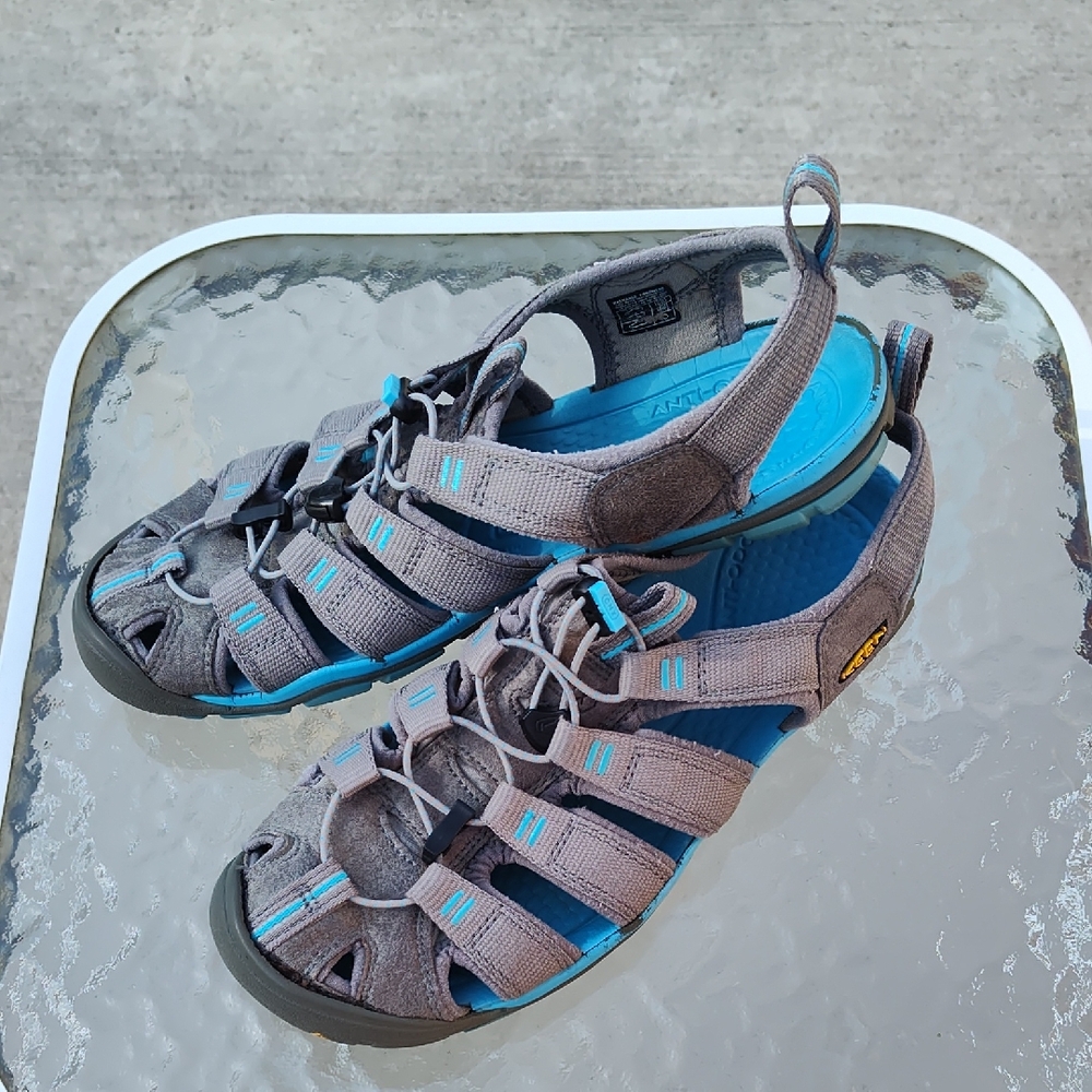 Keen Gray and Teal Adventure Sandals